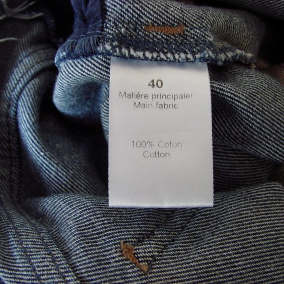 Sonia Rykiel Paris Ankle Crop Jeans Wide Leg High Rise Silver Studs EUR 40 or 31 - Picture 5 of 16